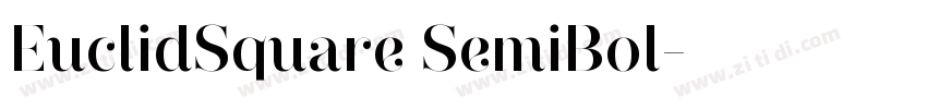 EuclidSquare SemiBol字体转换